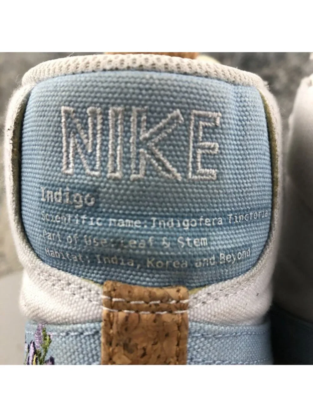 Nike Men's Size 8.5 Blazer Mid 77 White Indigo Blue Canvas Sneakers CI1166-100